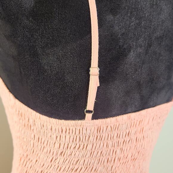 BIBI Peach Shirred Tank Top with Flared Waist, Size Small - Picture 7 of 10